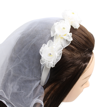 Flower hairband/Veil for Holy Communion/Confirmation