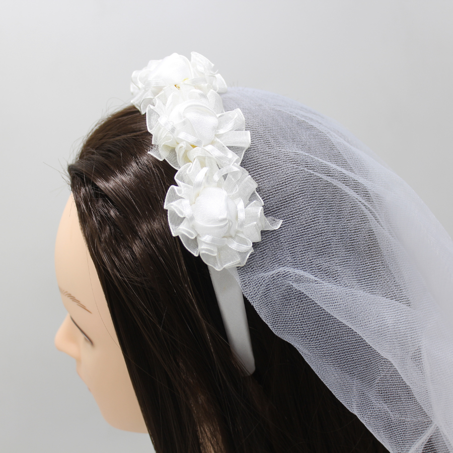 Flower hairband/Veil for Holy Communion/Confirmation