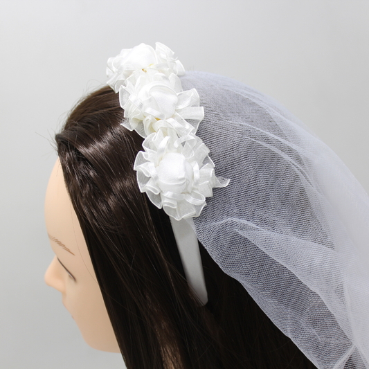 Flower hairband/Veil for Holy Communion/Confirmation