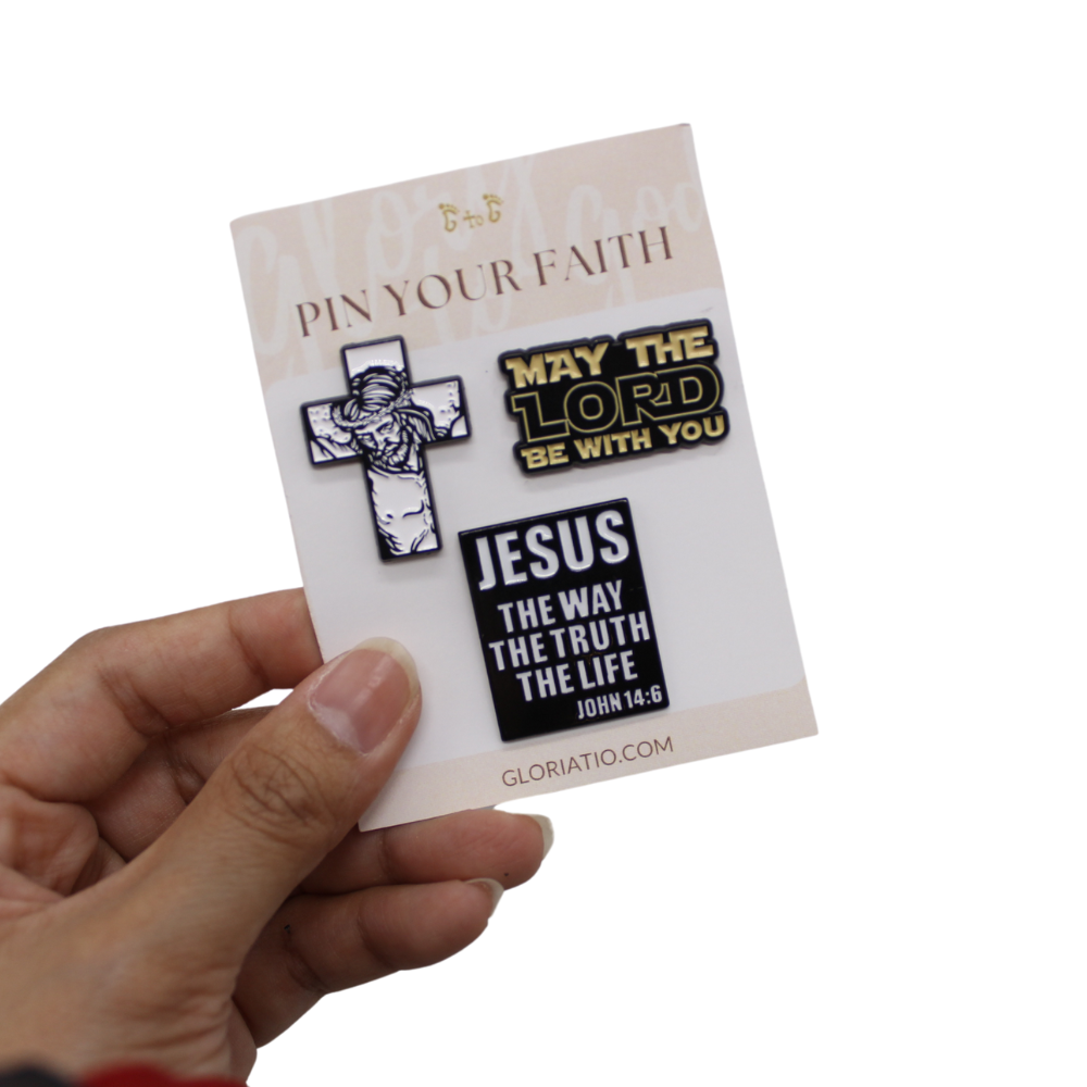 Pin Your faith Christian enamel pins (set of 3)