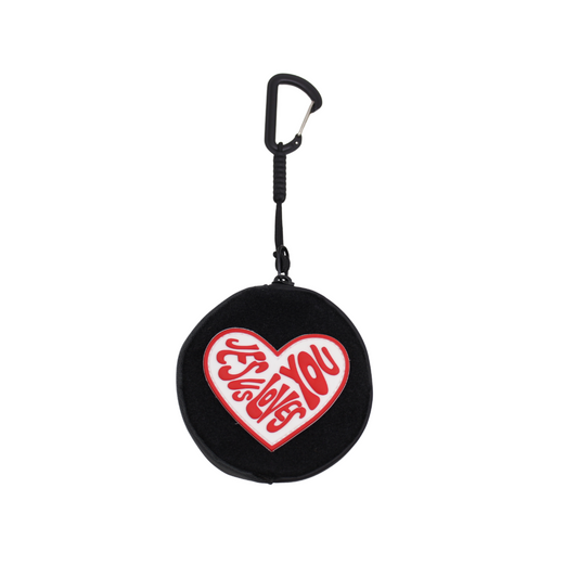 Rosary /Coin Pouch with Jesus Loves You Velcro patch