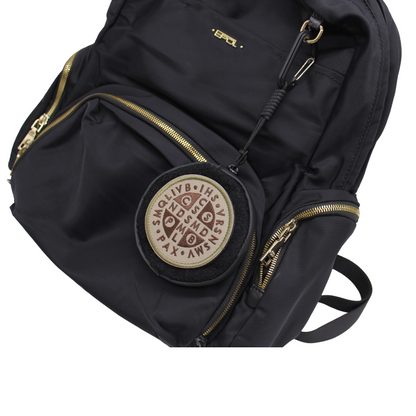 Rosary /Coin Pouch with St Benedict Velcro patch