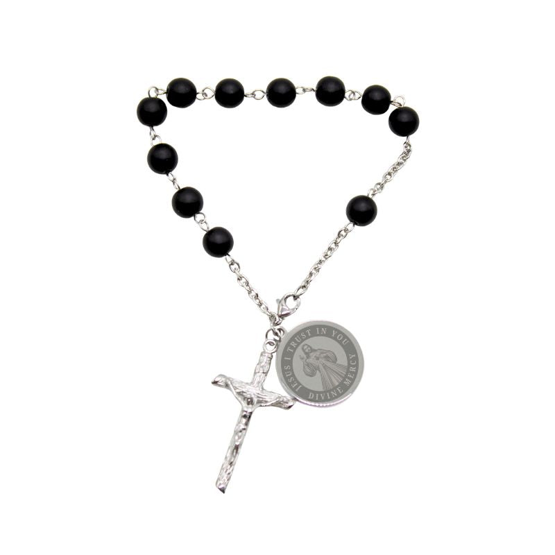 Pocket Rosary One Decade Kit - Divine Mercy/Holy Spirit/Guardian Angel/St Michael/St Christopher/St Joseph/Holy Family