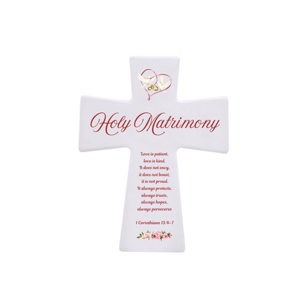 Ceramic Cross - Holy Matrimony