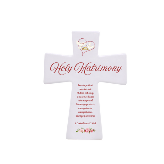 Ceramic Cross - Holy Matrimony