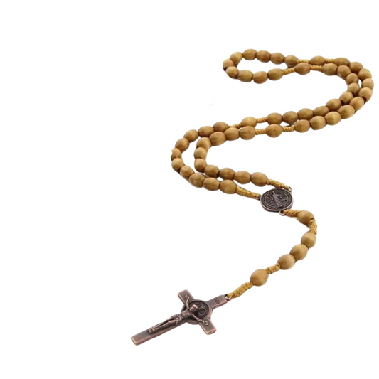 Wood St Benedict Rosary 8mm