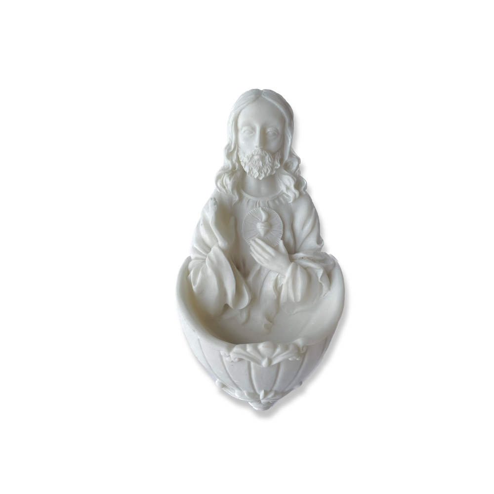 Polystone Holy Water Font - Sacred Heart of Jesus