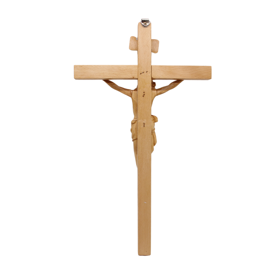 Wood Carved wall cross - 45cm