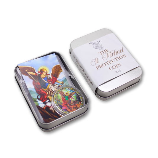 St Michael Protection Coin Tin set