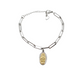 Stainless Steel Chain Link Bracelet with Miraculous Medal