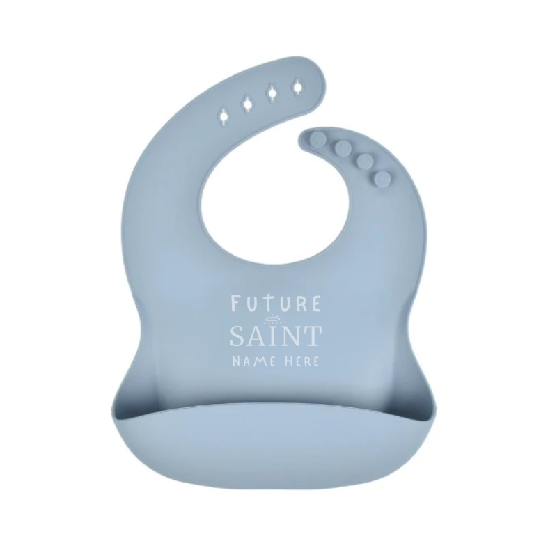 Future Saints Silicone Baby Bib (Personalisation Available)