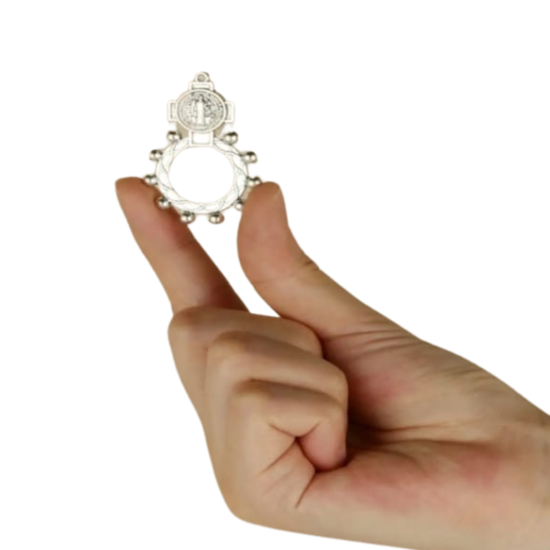 St Benedict Medal Rosary Ring