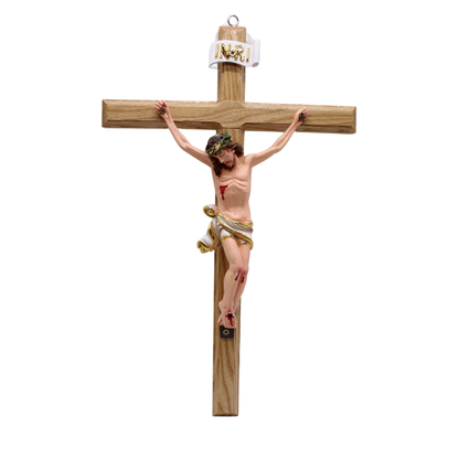 Wood Resin Wall Crucifix - 60cm
