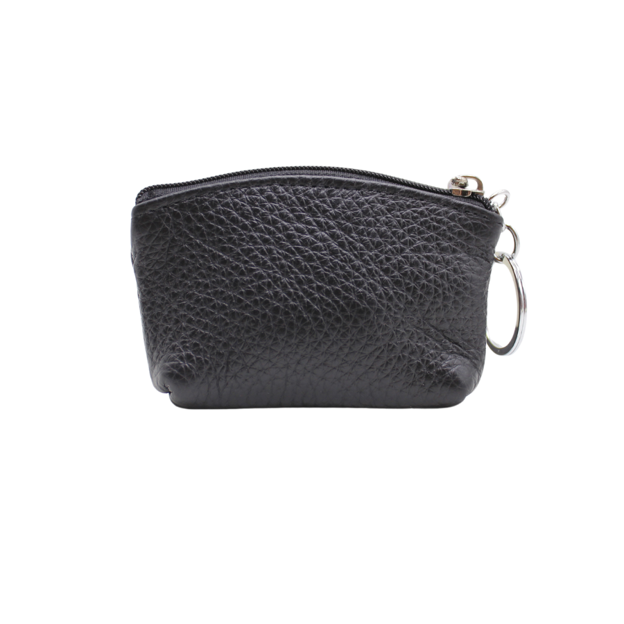 Leather Rosary pouch With Zipper - Nude/Black