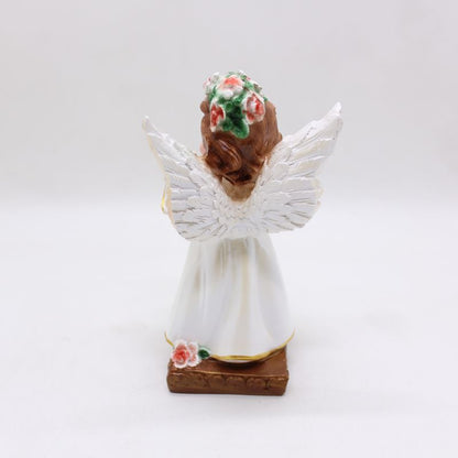 Polystone Angel with Candle Holder - 20cm