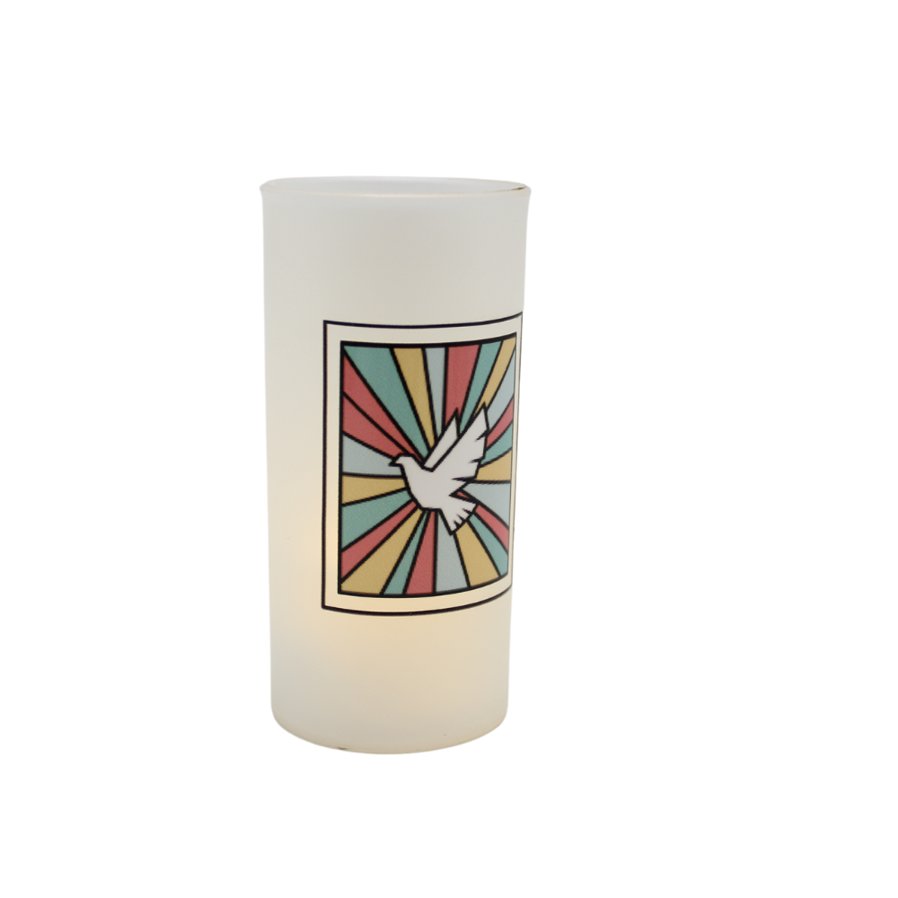 Plastic Holy Spirit Candle Holder with Led Tealight