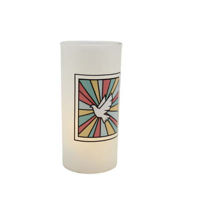 Plastic Holy Spirit Candle Holder with Led Tealight