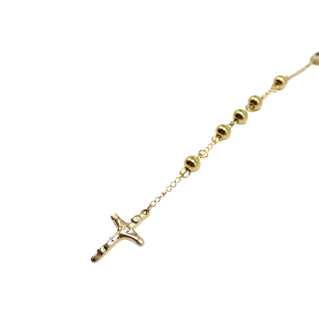 Stainless Steel 10 mm Gold plated  Beads Rosary