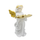 Polystone  Gold Angel with Gold Metal Plate - 32cm