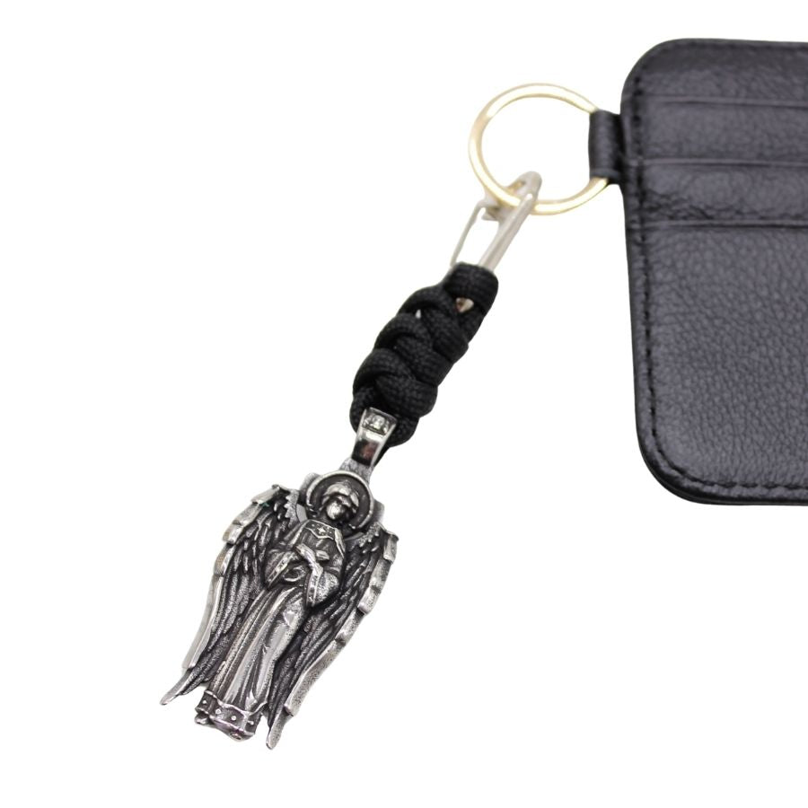 Stainless Steel Catholic Guardian Angel Pocket Medal Prayer Kit (Silver)