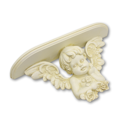 Polystone Angel Wall Shelf/Altar  43.5cm - White