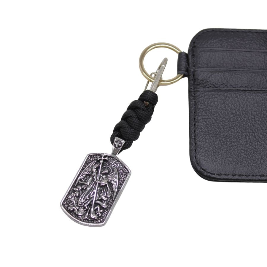 Stainless Steel Catholic St Micheal Pocket Medal Prayer Kit (Rectangle / Silver)