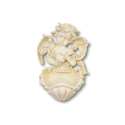 Polystone Angel Font 24cm - White
