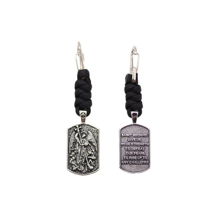 Stainless Steel Catholic St Micheal Pocket Medal Prayer Kit (Rectangle / Silver)