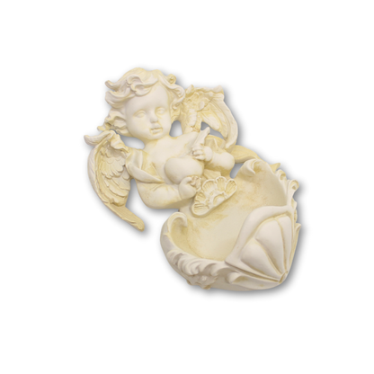 Polystone Angel Font 24cm - White