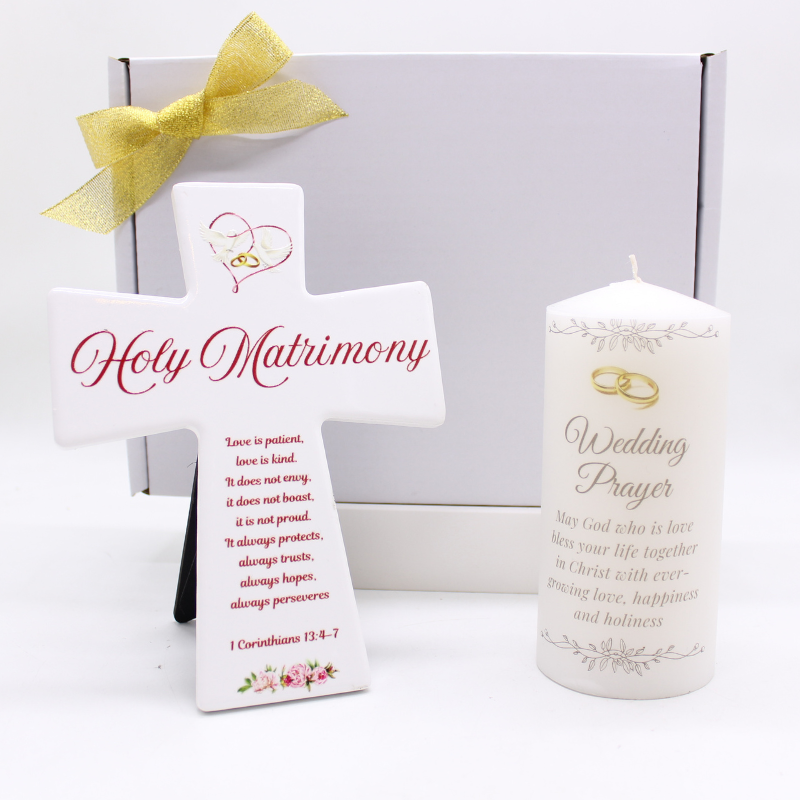 Holy Matrimony Cross/Candle set