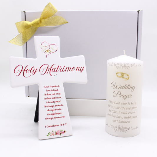 Holy Matrimony Cross/Candle set