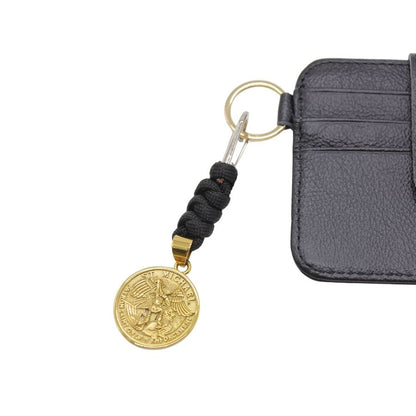 Stainless Steel Catholic St Michael Pocket Medal Prayer Kit  (Round -  Silver/Gold)