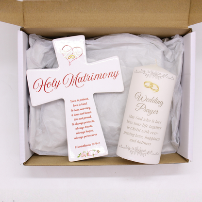 Holy Matrimony Cross/Candle set
