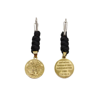 Stainless Steel Catholic St Michael Pocket Medal Prayer Kit  (Round -  Silver/Gold)
