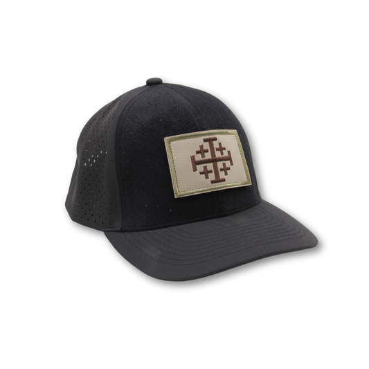 Cap with Jerusalem Cross Patch