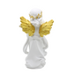 Polystone  Gold Angel with Gold Metal Plate - 32cm
