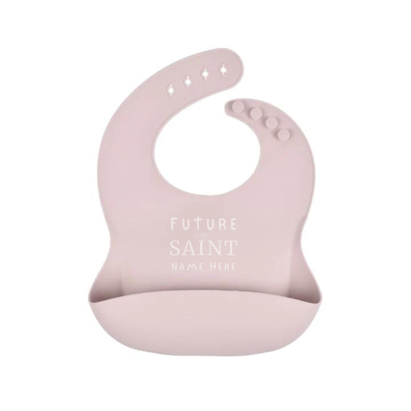 Future Saints Silicone Baby Bib (Personalisation Available)