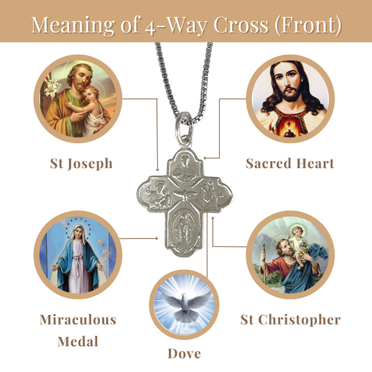 (PREORDER) Silver Four Way Cross/Chain Set - 925 Silver