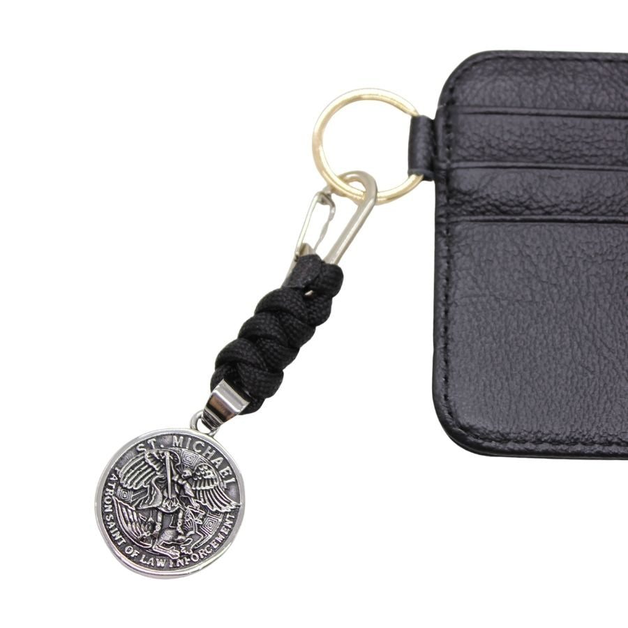 Stainless Steel Catholic St Michael Pocket Medal Prayer Kit  (Round -  Silver/Gold)