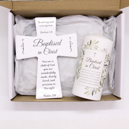 Baptism Cross/Candle Set