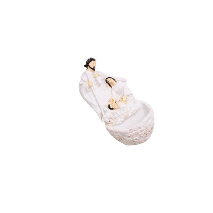Polystone Holy Family Holy Water Font- White
