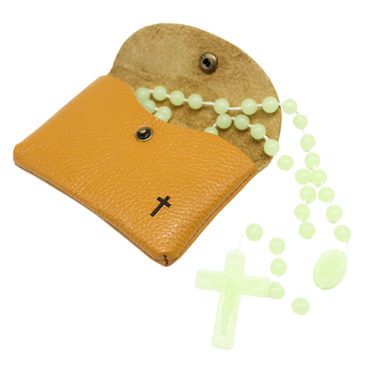 Leather Rosary pouch with Button Closure