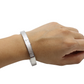 Stainless Steel  Bangle with Our Father's Prayer  (Silver)
