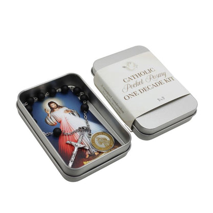Pocket Rosary One Decade Kit - Divine Mercy/Holy Spirit/Guardian Angel/St Michael/St Christopher/St Joseph/Holy Family
