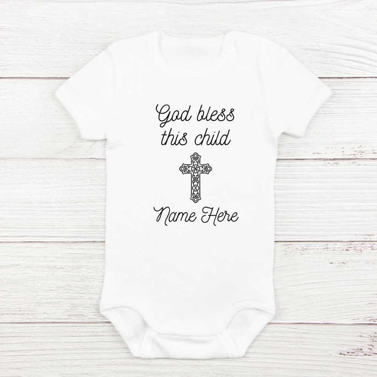 Baby Romper - God Bless this Child (Personalisation Available)