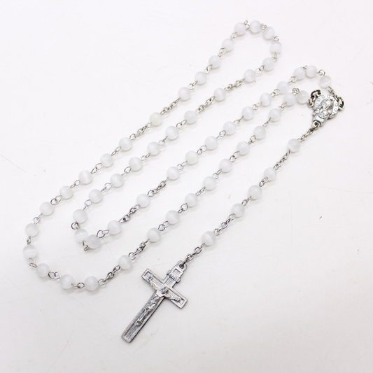 Cat's Eye 6mm Stone Beads Rosary (Personalisation Available)