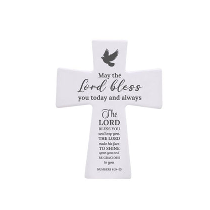 Ceramic Cross - May God bless you today and always