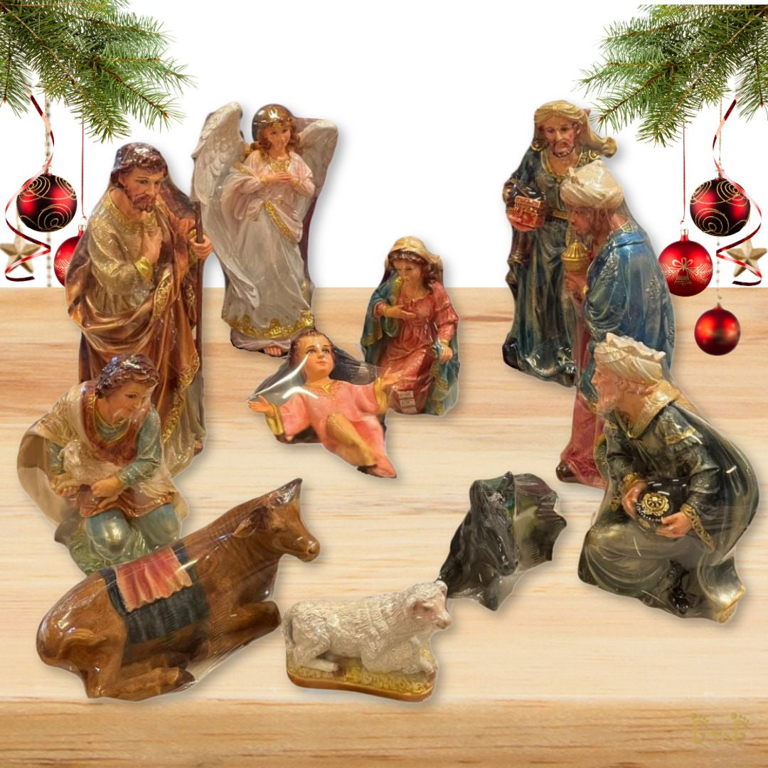 Christmas Polystone Nativity Crib Set 20" (Self Pick Up Only)