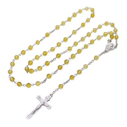 Citrine 6mm Stone Beads Rosary (Personalisation Available)