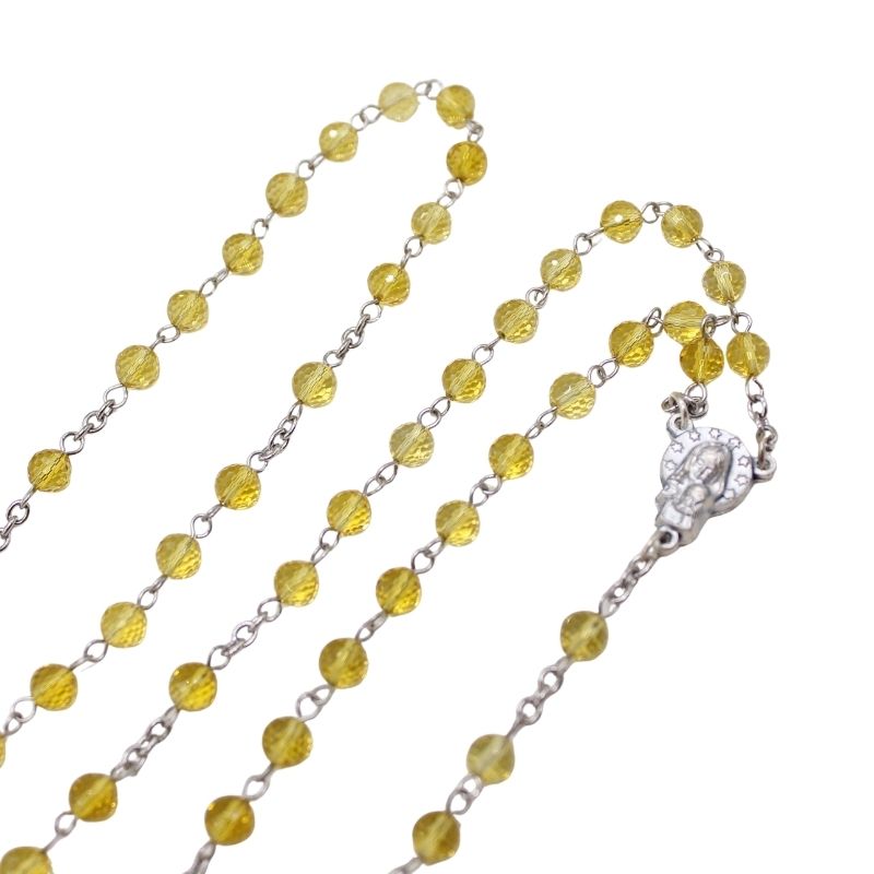 Citrine 6mm Stone Beads Rosary (Personalisation Available)